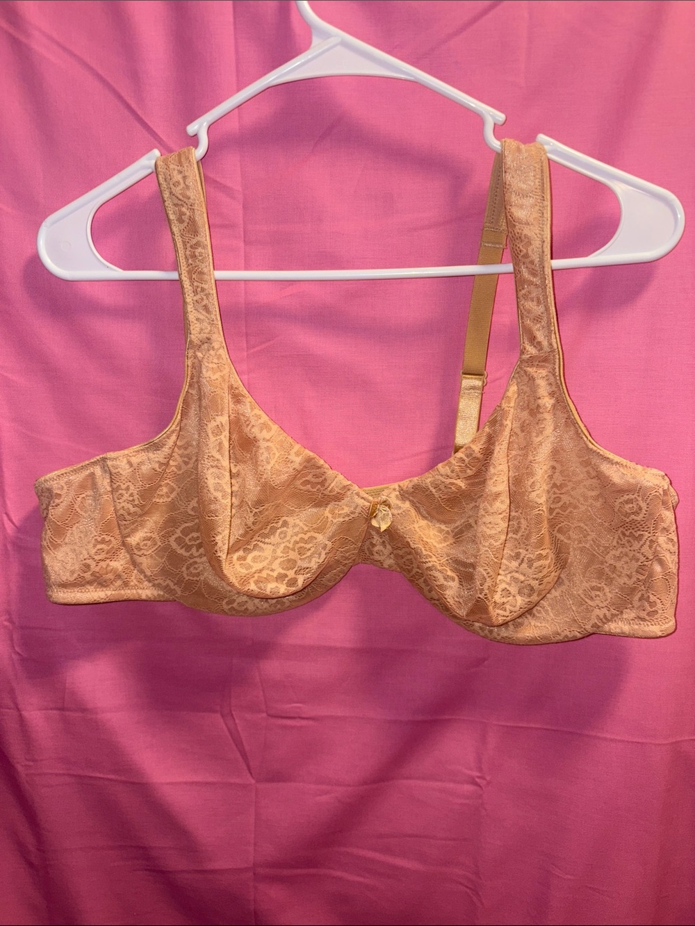 Breezies Lace Underwire Bra in Peach